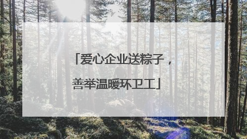 爱心企业送粽子，善举温暖环卫工